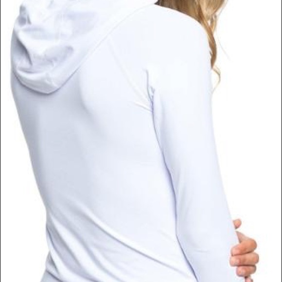 🔥 Roxy Essentials Lycra Hoodie Rashguard - Womens NWT - Picture 8 of 9